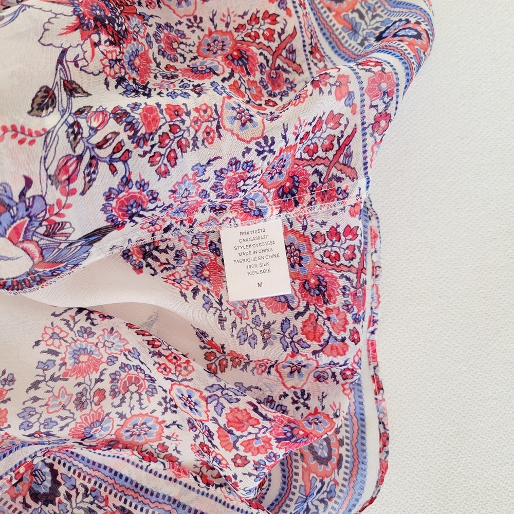 TWELFTH STREET By Cynthia Vincent White Silk Cottage Bohemian Boho Blouse - Picture 4 of 7